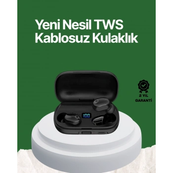 Mey İthalat® Telefon Şarj Destekli 1800 mAh A10s TWS Kablosuz Kulak İçi Kulaklık