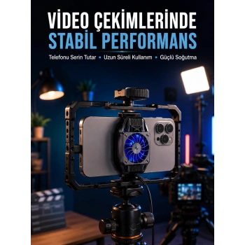 Mey İthalat® Telefon Soğutucu Fan Uzun Süreli Kullanım