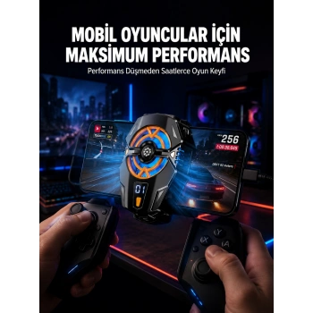 Mey İthalat® Telefon Soğutucu Radyatör Type-C Bağlantılı 2 Kademeli Dijital Kontrollü