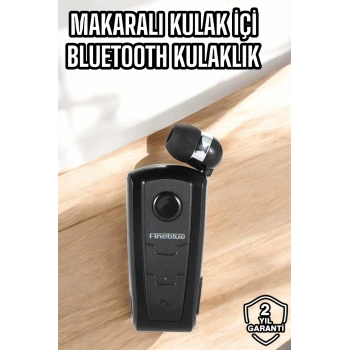Mey İthalat® Tüm Telefonlara Uyumlu Mikrofonlu Titreşimli Makaralı Bluetooth Kulakiçi Kulaklık