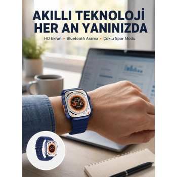 Mey İthalat® Ultra Akıllı Saat 420x480 IPS Ekran Kalp Atış Yeni Nesil
