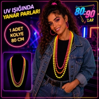 Mey İthalat® UV Glow Parti Kolyesi Set