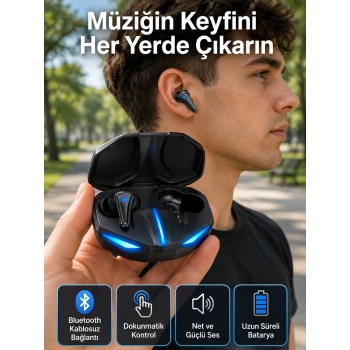 Mey İthalat® Wireless Gaming Kulaklık Mikrofonlu Bluetooth  Kulaklığı