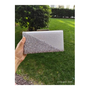 Mey İthalat® Yarım Taşlı Kutu Abiye Çanta