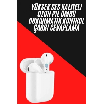 Mey İthalat® Yeni Nesil Çift Mikrofonlu Dokunmatik Kablosuz Bluetooth Kulaklık