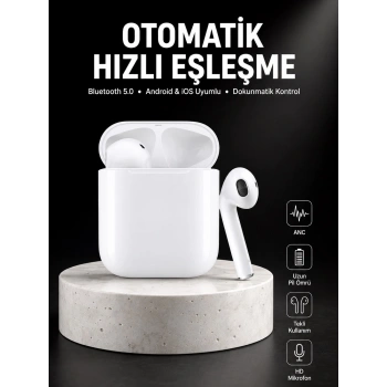 Mey İthalat® Yeni Nesil Dokunmatik Kontrol Çağrı Cevaplayabilen Kablosuz Bluetooth Kulaklık