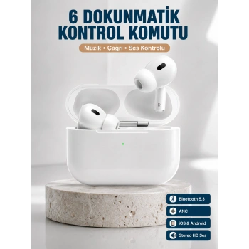 Mey İthalat® Yeni Nesil Pro Bluetooth Kulaklık Android ve İOS Uyumlu Dokunmatik Kontrol