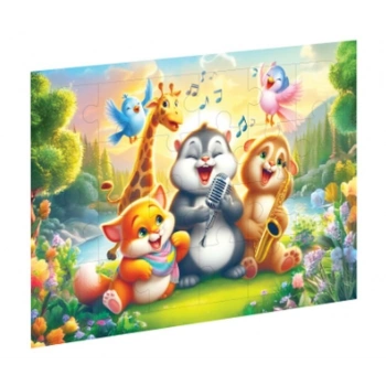 Neşeli Dostlar Ahşap Puzzle