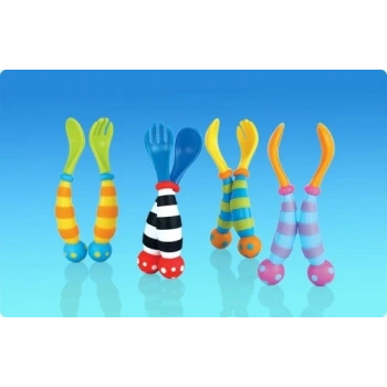 NUBY Kolay Kavrama Çatal Ve Kaşık Seti Wackyware