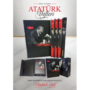 Özel Tasarım Kutulu Atatürk Defteri ve Kalem