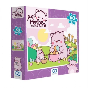 Pembe Kedi Puzzle 60