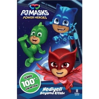Pj Masks 100+ Çıkartma Hediyeli Boyama Kitabı