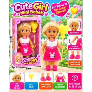 Sarı Balonlu Sarışın Mini Bebek