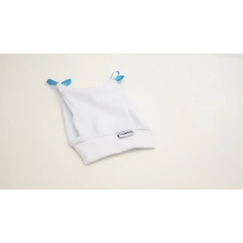 Sema Baby Yenidoğan Kurdelalı Bebek Şapka - Beyaz