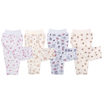 Sevi Bebe Ayaksız Alt Pijama - Beyaz 6 Ay