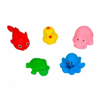 Sozzy Toys Neşeli Banyo Oyuncakları Sevimli Hayvanlar 5li