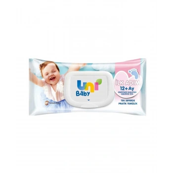 Uni Baby İlk Adım Bebek Islak Mendil 12+ Ay 52 Adet