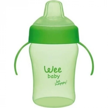 Wee Baby Colorful Akıtmaz Kulplu Bardak 240 ml - Yeşil