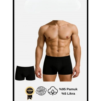 Arias Closet Pamuklu Düz Siyah Renk Erkek Boxer