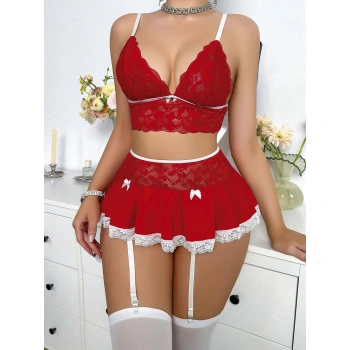 Arias Closet Bustiyer ve Mini Etekli Fantezi Hemşire Kostümü