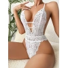 Arias Closet Beyaz Dantel İşlemeli Göğüs Dekolteli Fantezi Body
