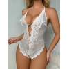 Arias Closet Metal Kalp Aksesuarlı Fantezi Dantelli Beyaz Body
