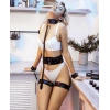 Arias Closet Siyah Tasma Kelepçe Bel ve Bacak Aksesuarlı Fantezi Harness Set
