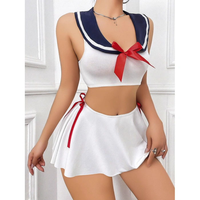 Arias Closet Beyaz Etekli Fantezi Denizci Kız Kostümü