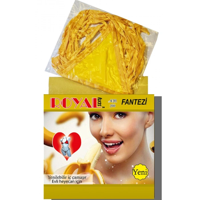 Arias Closet Fantezi Tüketilebilen Yenilebilir Muz Aromalı İç Çamaşırı Takımı