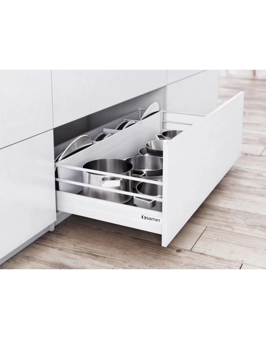 Samet Smart Box 40 KG 18/500 MM Bordürsüz Gri Çekmece Rayı 127140263