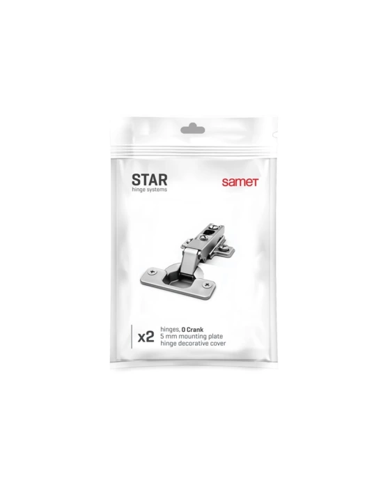 Samet Star Menteşe Düz Sunta Vidası 48 Eksen + Menteşe Tabanı 101731