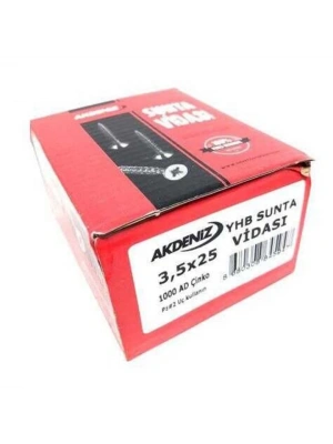 3,5x25 Sunta Vidası Çinko (1000 adet)