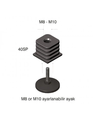 40X40MM AYAK İÇİN ALT PLASTİK