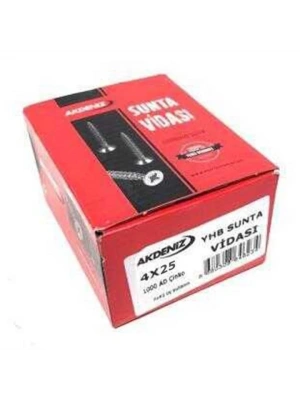 4X25 Sunta Vidası Çinko (500 adet)