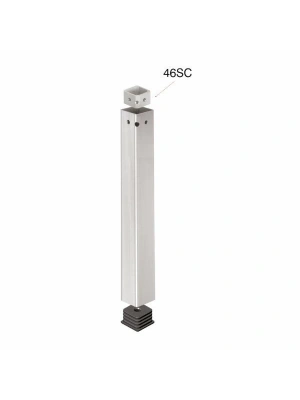 50X50MM ALÜMİNYUM TRAVERS BAĞLANTILI KARE AYAK (ÇİZGİLİ) MAT ELOKSALLI