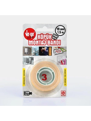 Çift Taraflı Köpük Montaj Bandı Heavy Duty