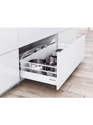 Samet Smart Box 40 KG 18/500 MM Bordürlü Gri Çekmece Rayı 127140263B