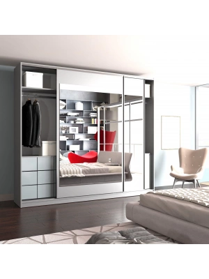 SFT 007 K Yavaşlatıcı Sürgülü Gardırop Kapak Sistemi