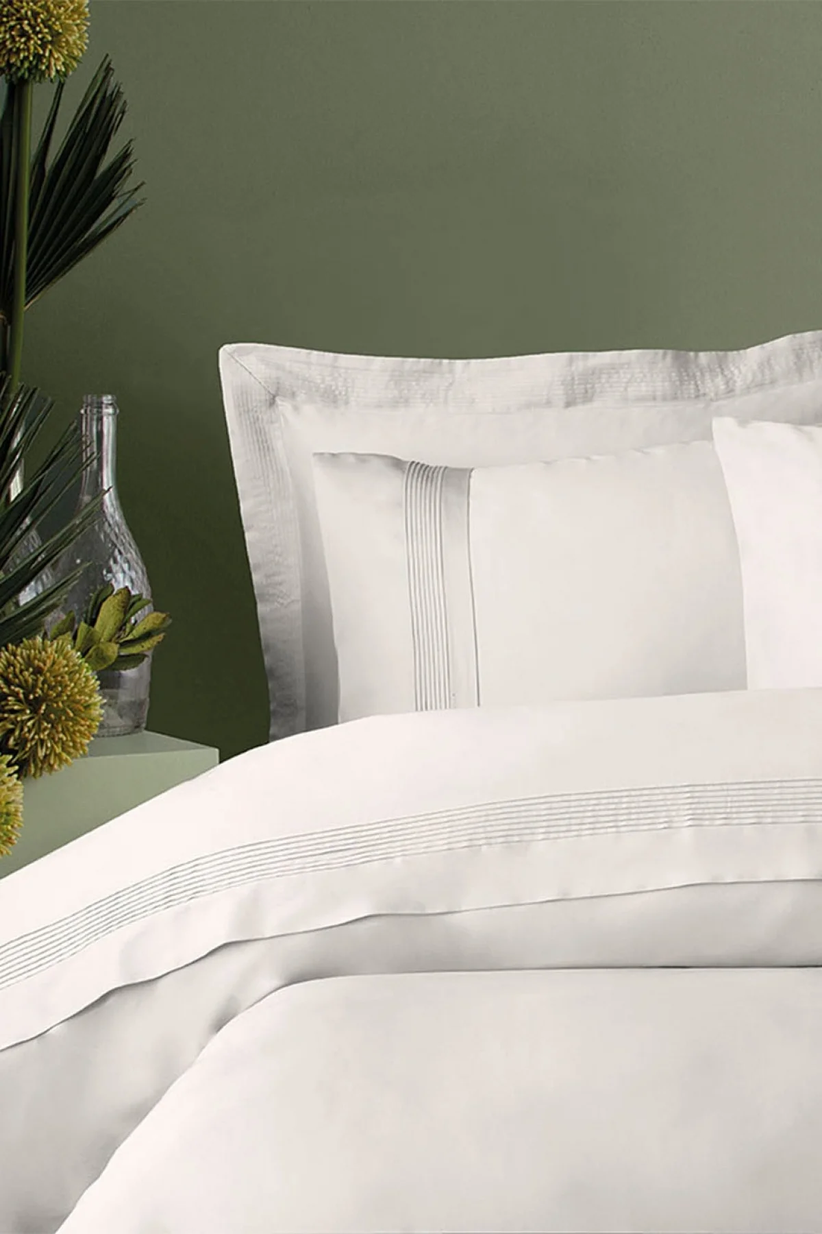 Talisker Cream Toned Craft 300 TC (120 Tel) Pamuk Saten Nevresim Takımı Çift Kişilik