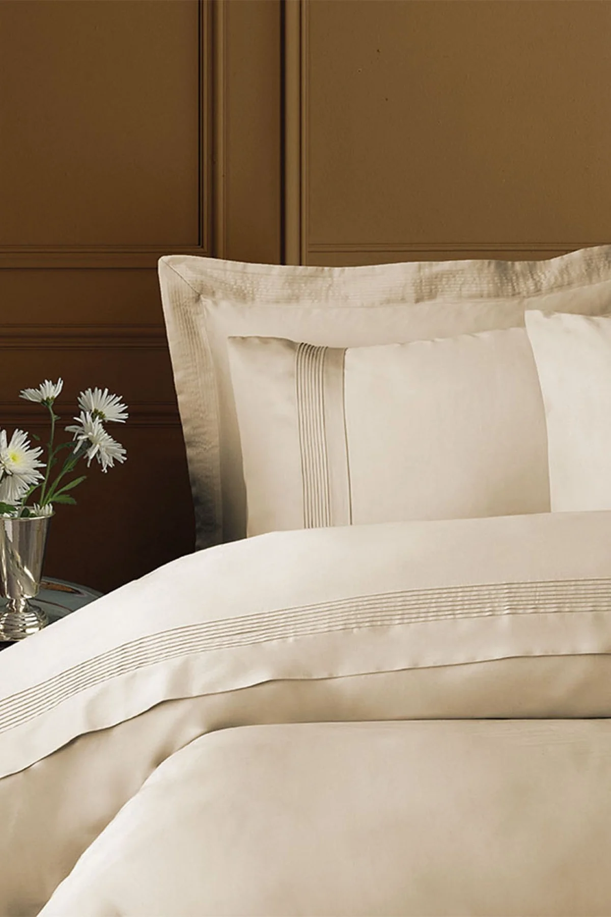 Talisker Beige Toned Craft 300 TC (120 Tel) Pamuk Saten Nevresim Takımı Çift Kişilik