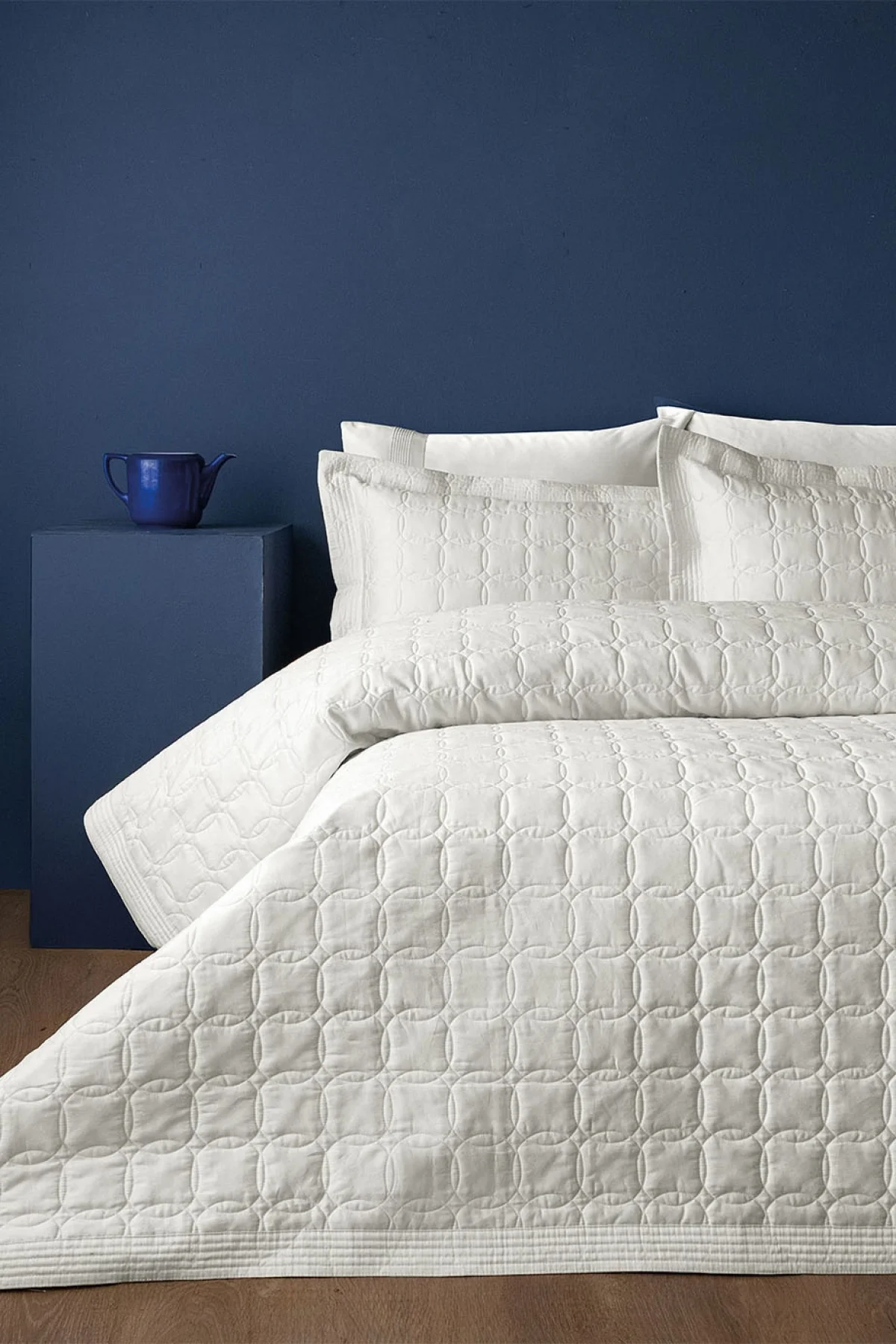 Canello Cream Toned Craft 210 TC (82 Tel) Pamuk Saten Yatak Örtüsü Tek Kişilik