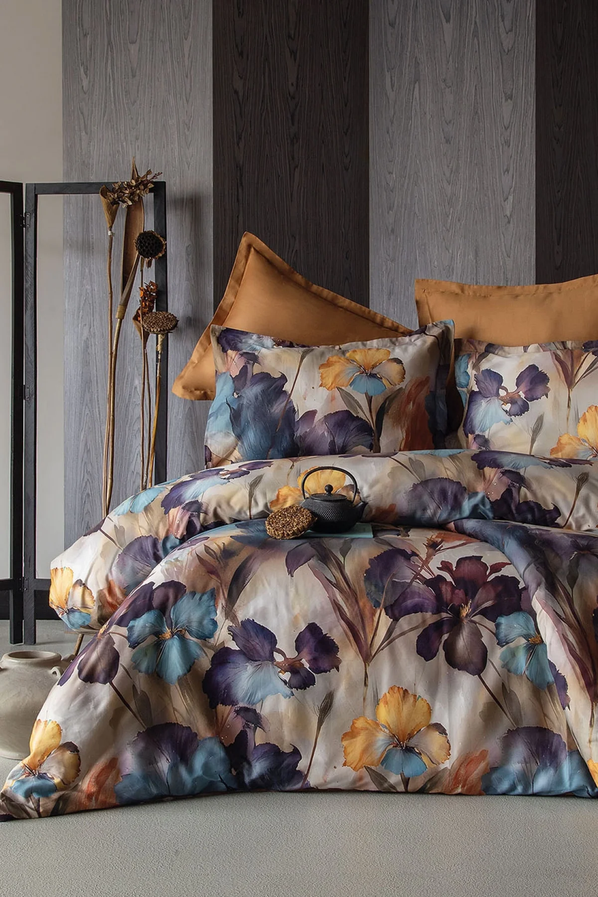 Vonna 210 TC (83 Tel) Dijital Pamuk Saten Çift Kişilik Nevresim Takımı