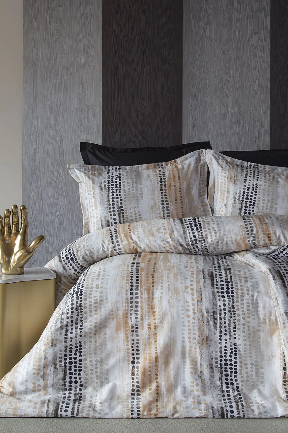 Matine 210 TC (83 Tel) Dijital Pamuk Saten Nevresim Takımı King Size