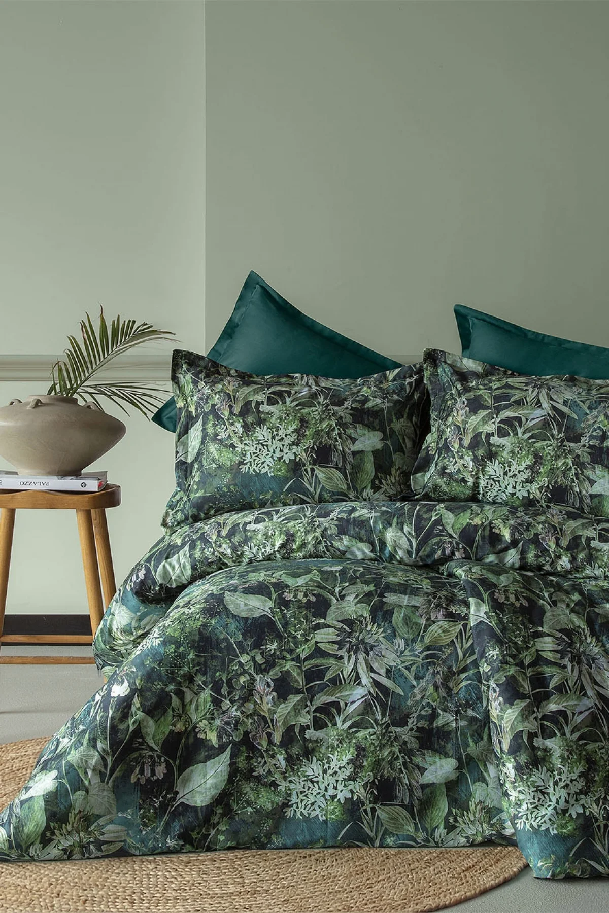 Monteno 210 TC (83 Tel) Dijital Pamuk Saten Çift Kişilik Nevresim Takımı