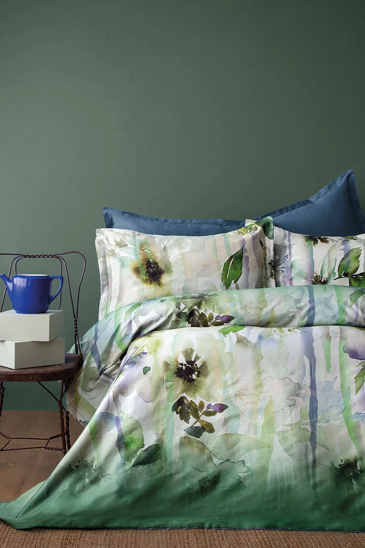 Fiandra 210 TC (83 Tel) Dijital Pamuk Saten Çift Kişilik Nevresim Takımı