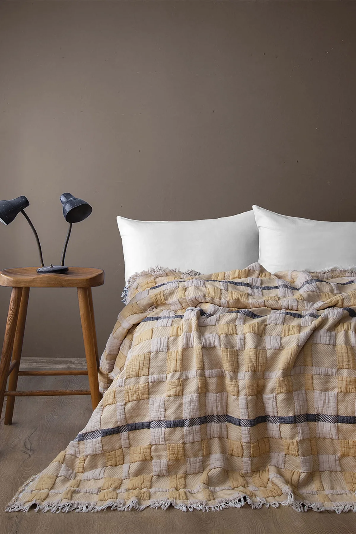 Ulster Yellow Müslin Tek Kişilik Yatak Örtüsü (170*220 cm)