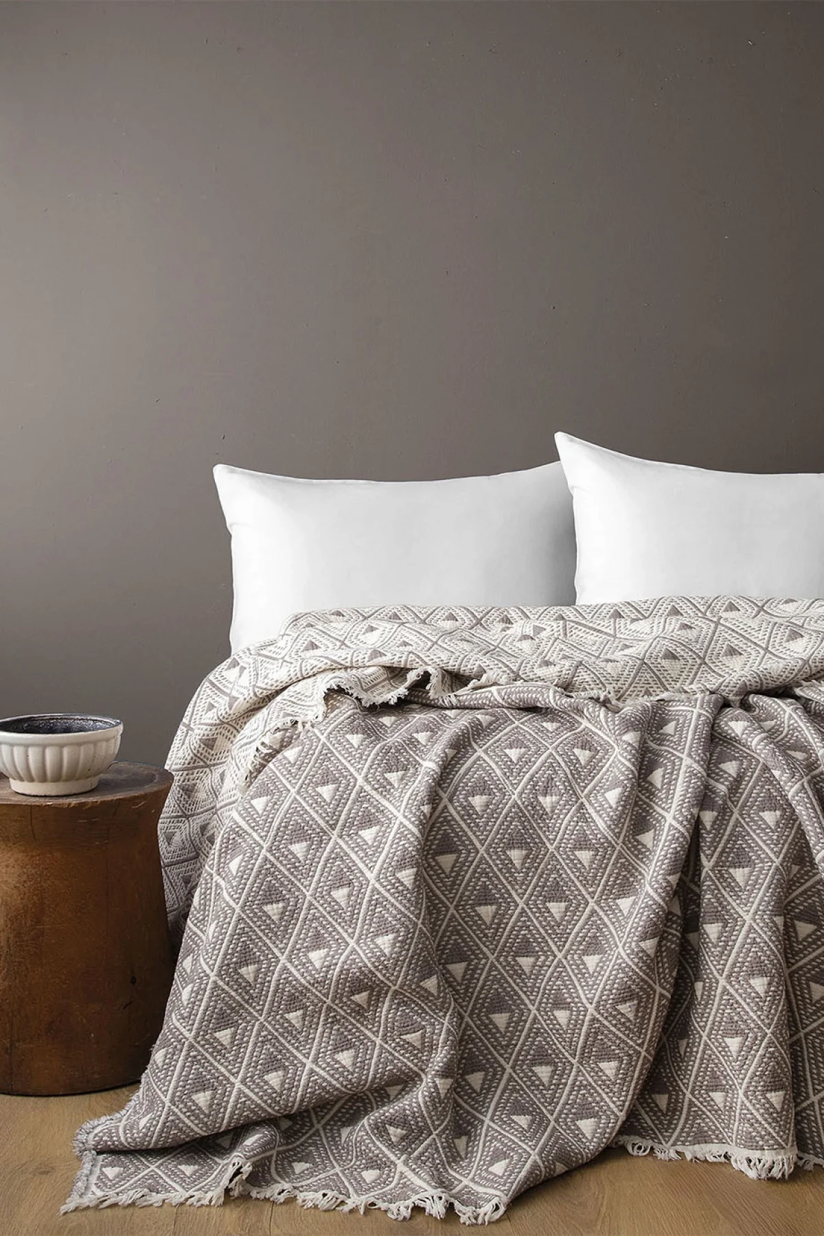 Levone Brown Müslin Tek Kişilik Yatak Örtüsü (170*220 cm)