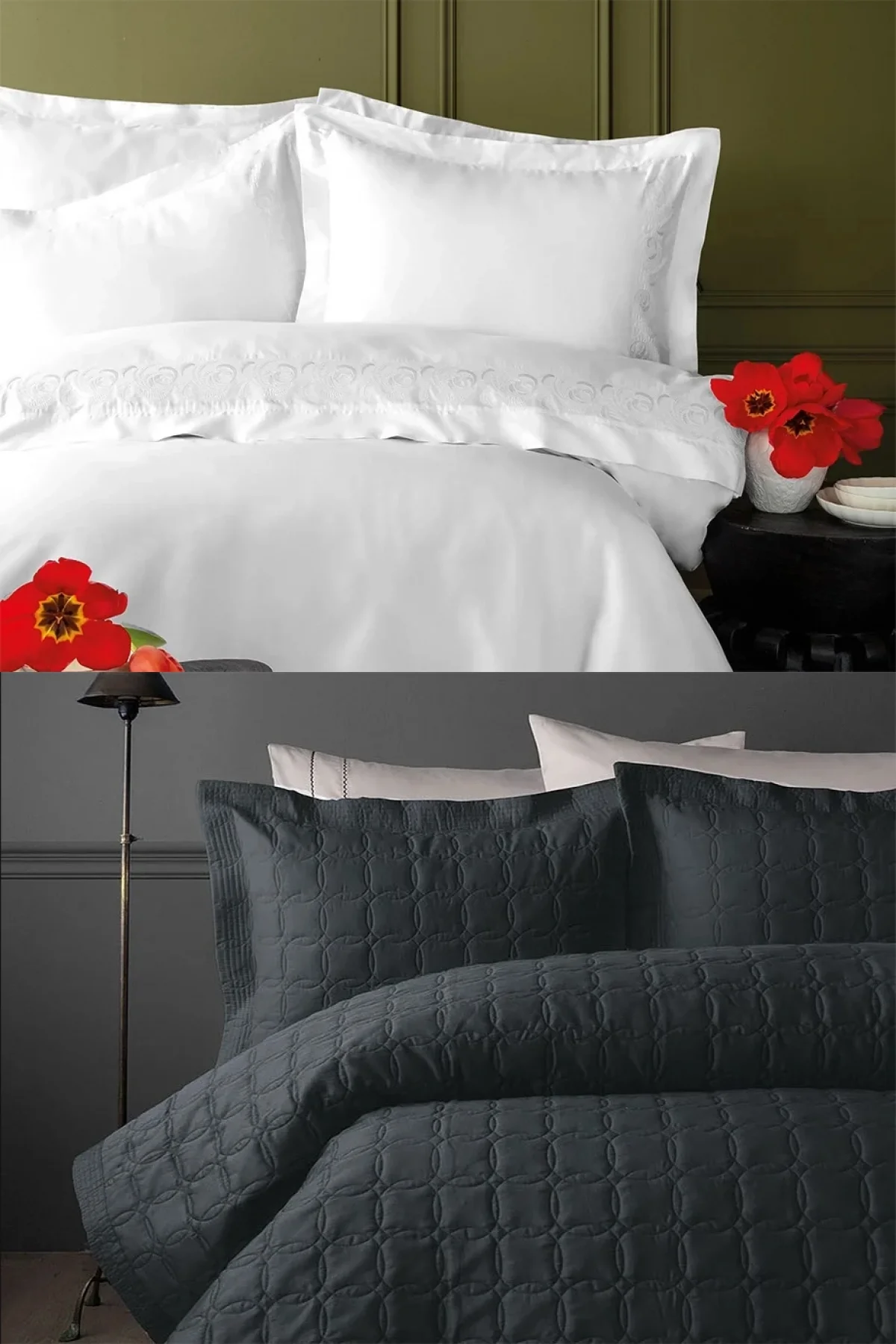 Premium Füme Nevresim & Yatak Örtüsü Seti