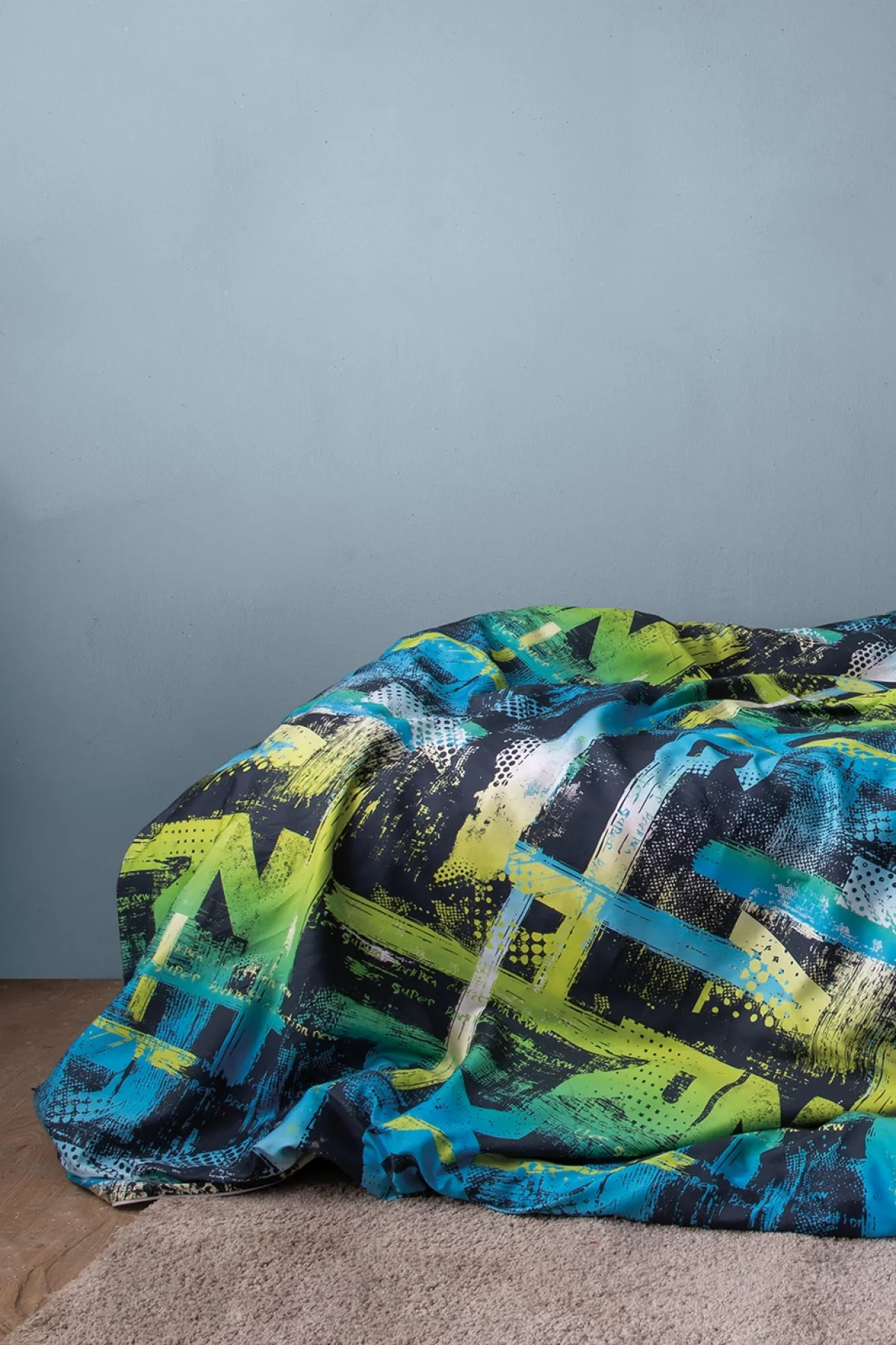 Aqua 210 TC (83 Tel) Dijital Pamuk Saten Tek Kişilik Nevresim Takımı