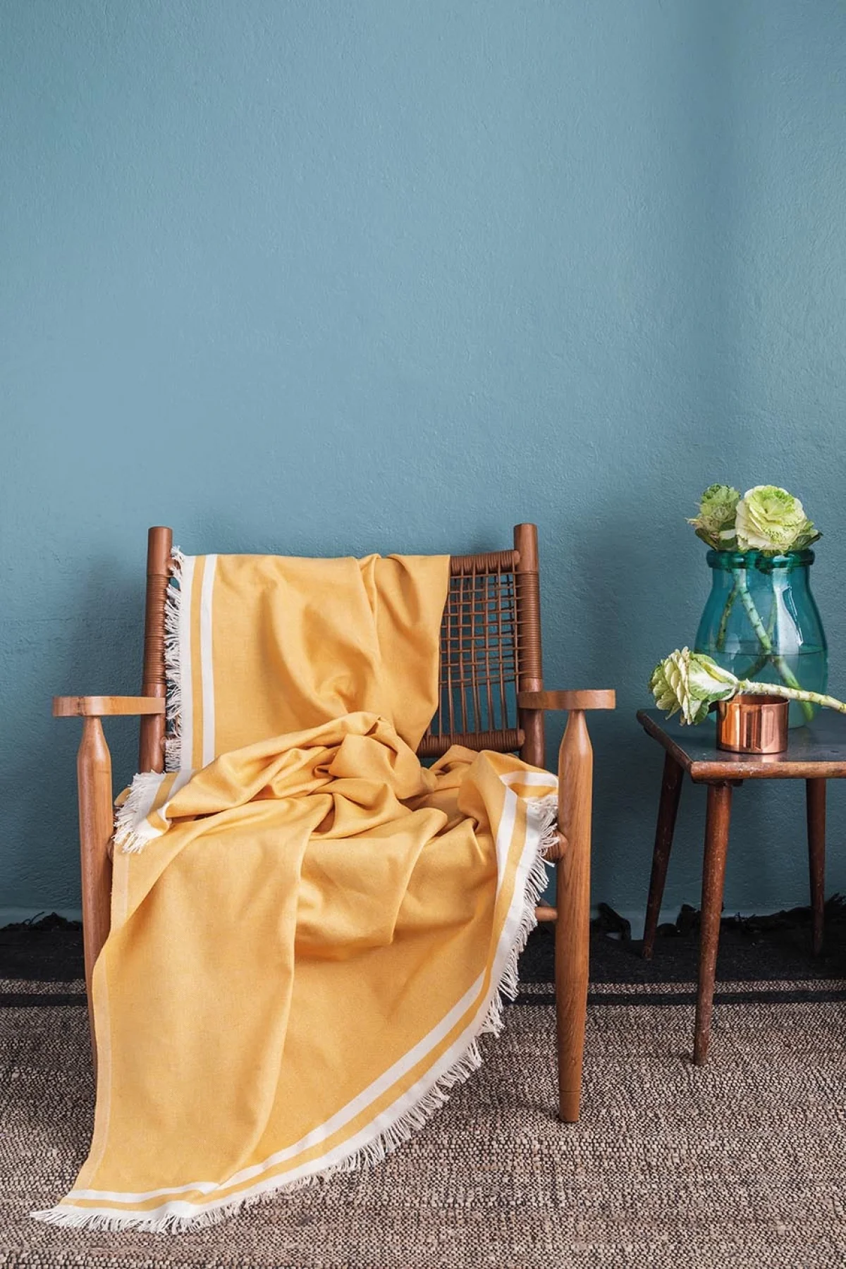 Athens Koltuk Şalı 170*230 Sarı